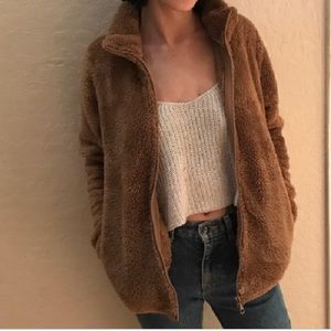 Uniqlo fuzzy teddy jacket